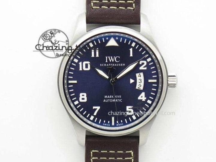 MIROTIME 0218 GoodFit Big Pilot Real PR IW500912 ZF Best Edition Black Dial On Black Leather Strap A 7287